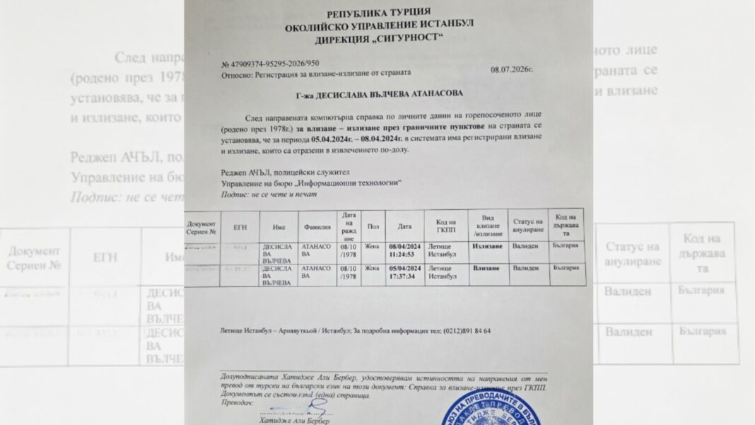 Десислава Атанасова: Не съм напускала пределите на Турция в периода 5-8 април 2024 година, не съм била и в командировка